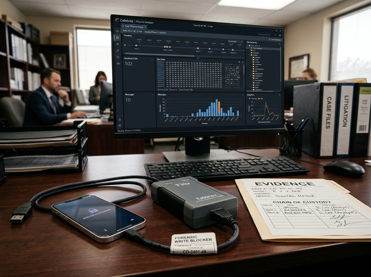 Digital forensic examination of seized hardware in Martin County internet crime defense
